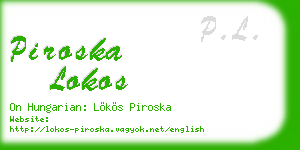 piroska lokos business card