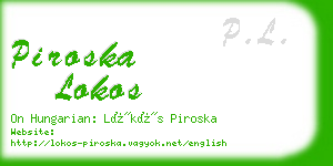 piroska lokos business card
